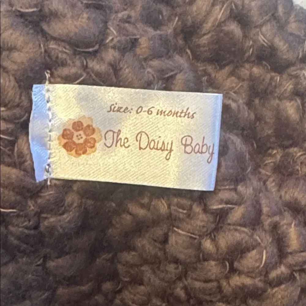 Daisy Baby Girls Baby Brown Bear Hat Beanie with Ears Size 0-6 months NEW